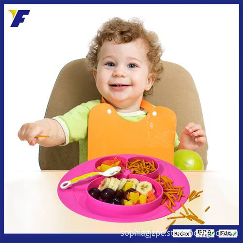 Silicone Suction Bowl Placemat Baby Fashion Plate